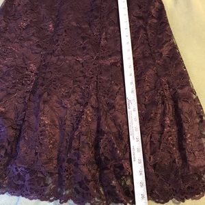 Brown lace overlay skirt Jones New York